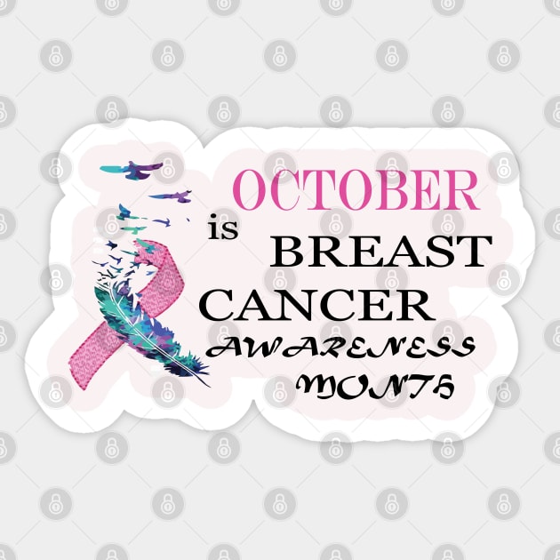 Breast Cancer, Pink Ribbon Sticker by busines_night